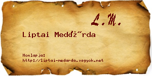 Liptai Medárda névjegykártya